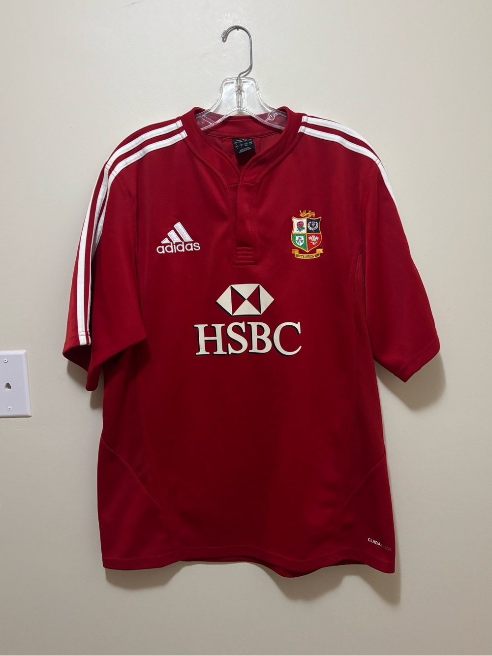 Adidas British & Irish Lions HSBC Rugby Jersey Red (Men's Size Large)